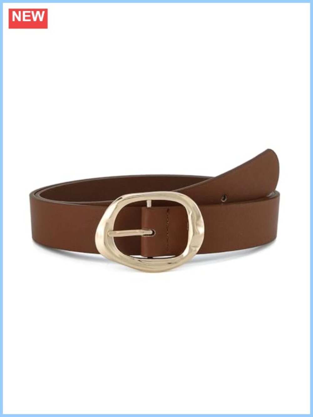 Women's Faux Leather Belt for Jeans Dresses with Fashion Buckle